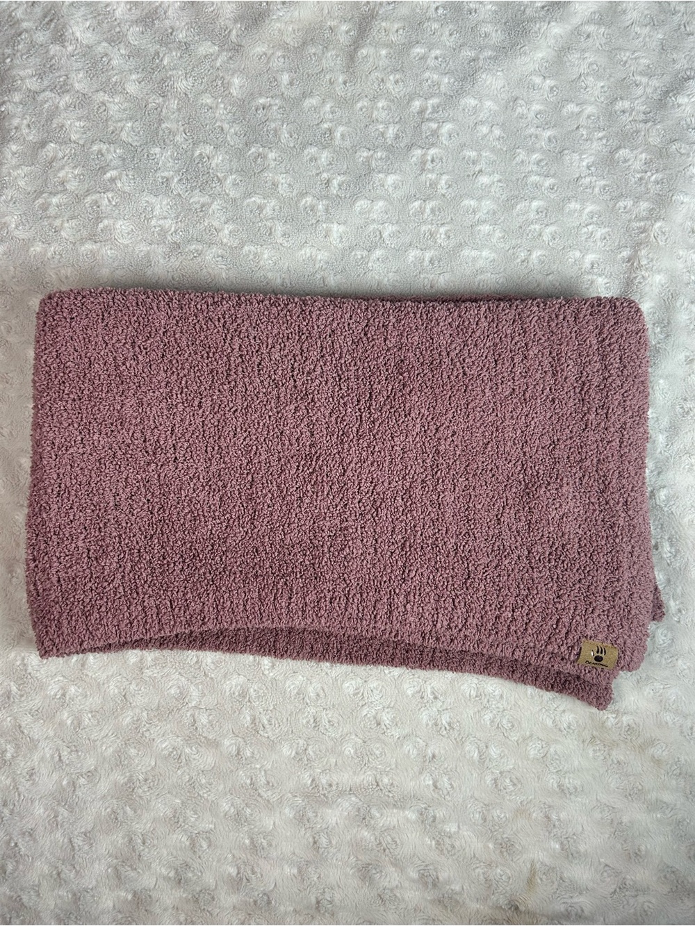 Bearpaw Chenille Baby Blanket Sweater Knit Soft Ribbed Security Lovey